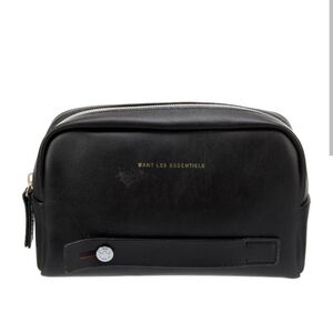 WANT Les Essentiels x Air Canada Black Vegan Leather Toiletry Pouch Clutch Bag